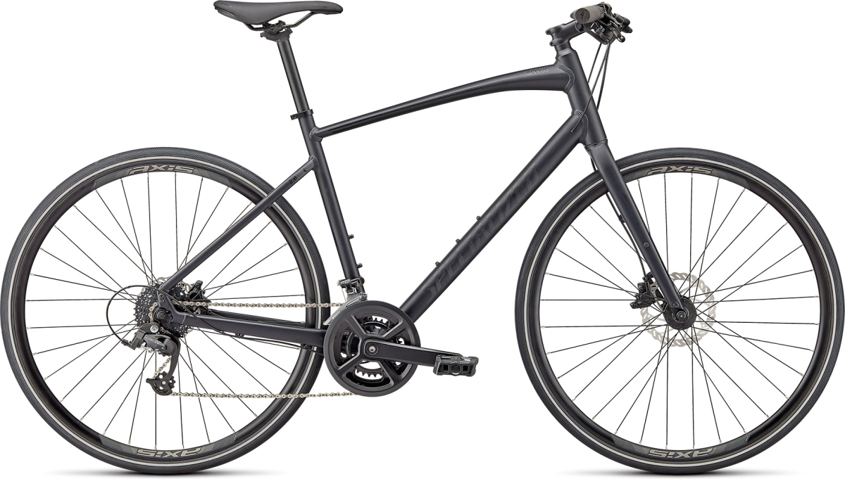Городские велосипеды Specialized Sirrus 2.0 2022 Satin Gloss Black / Gloss Black / Satin Black Reflective Артикул 90922-8502, 90922-8504, 90922-8505, 90922-8503, 90922-8500, 90922-8501