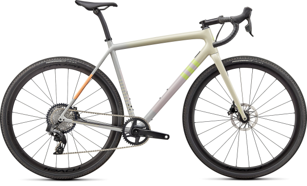 Specialized Crux Expert 2022 Gloss White Speckled / Dove Grey / Papaya / Clay / Lime
