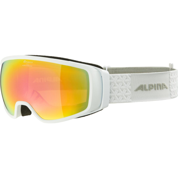 Маска горнолыжная Alpina Double Jack Q-Lite white matt линза mirror rainbow