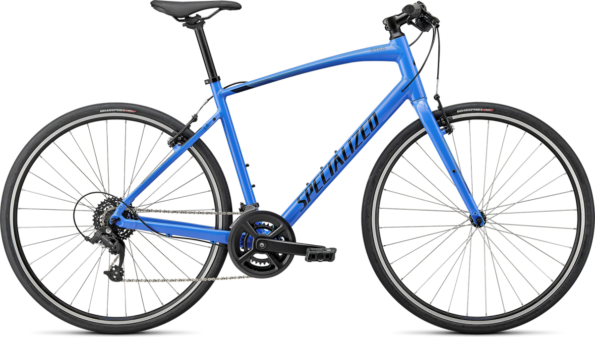 Городские велосипеды Specialized Sirrus 1.0 2022 Gloss Sky Blue / Cast Blue / Satin Black Reflictive Артикул 90922-9105, 90922-9101, 90922-9100, 90922-9102, 90922-9103, 90922-9104