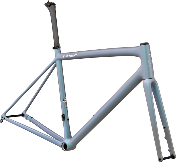рама specialized s-works aethos 2022 cool grey / chameleon eyris tint / brushed chrome
